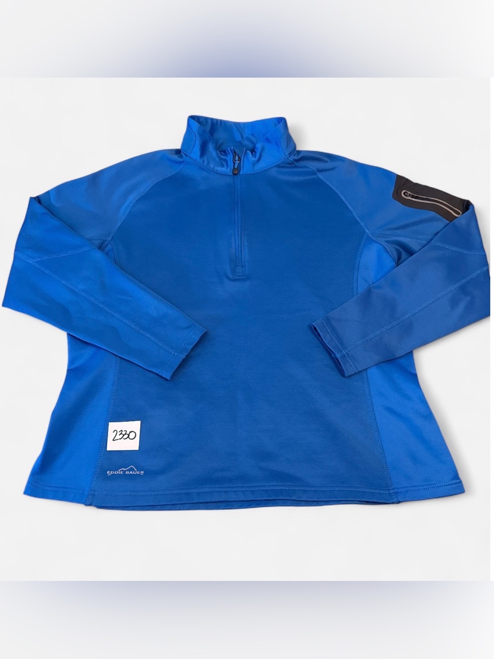 Eddie Bauer Women's Blue Quarter-Zip Performance Pullover